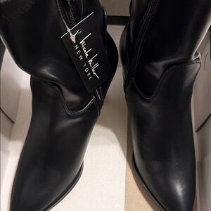 Nicole Miller Black Heeled Boots